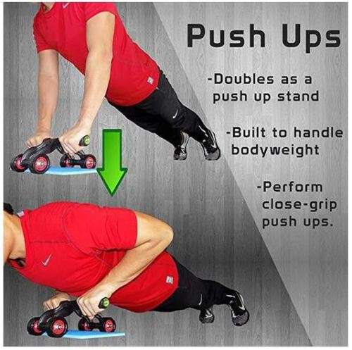 4-WHEEL AB ROLLER and PUSH UP STAND