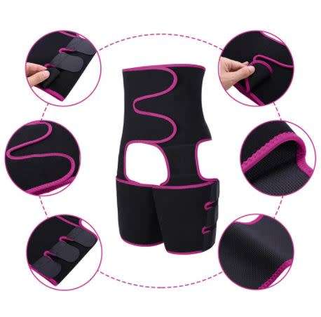 3-IN-1 WAIST THIGH TRIMMER BODY SHAPE SLIMMING SUPPORT BELT HIP RAISE CORSETS WORKOUT FITNESS ACCESS