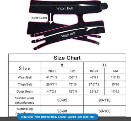 3-IN-1 WAIST THIGH TRIMMER BODY SHAPE SLIMMING SUPPORT BELT HIP RAISE CORSETS WORKOUT FITNESS ACCESS