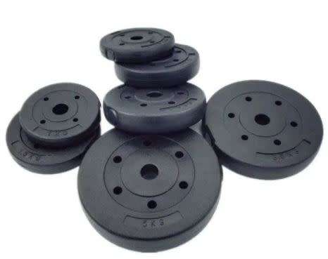 20KG Plastic Cement Indoor Fitness Weight Lifting Adjustable Dumbbells