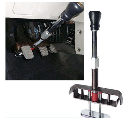 Car Brake Clutch Pedal Anti Theft Adjustable Security Clamp Lock