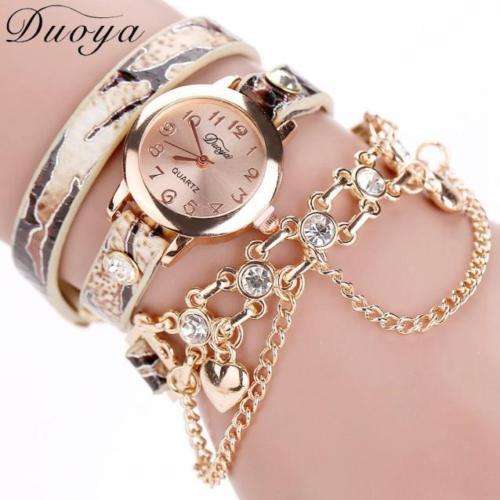 Attractive Fashion Women Bracelet Watch Dial Quartz Analog Wrap WristWatch