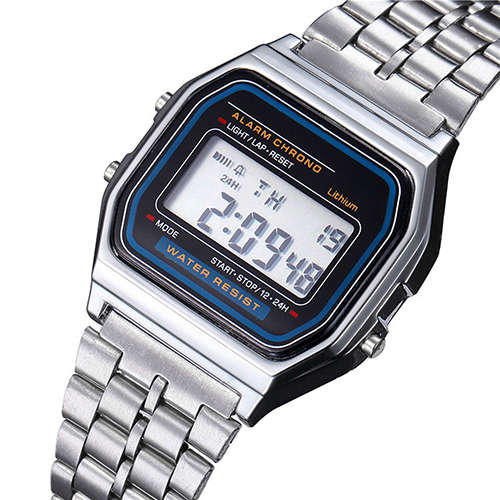 Men / Women Watch Vintage Stainless Steel LED Digital Sports Wristwatches