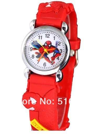 Spider man 3D Cartoon Children Boys Quartz Wrist Watches