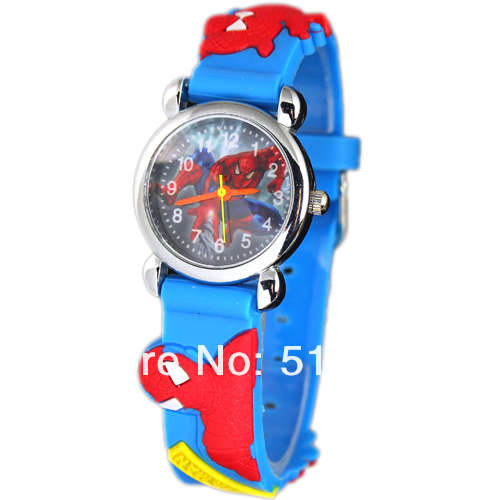 Spider man 3D Cartoon Children Boys Quartz Wrist Watches