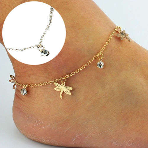 Sexy Women Gold Chain Ankle Anklet Bracelet Barefoot Sandal Beach Foot Jewelry W