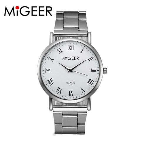 Fashion Women Ladies Business Stainless Steel Bracelet Analog Quartz Wrist Watch
