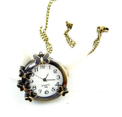 IMPORTED STOCK! Trendy Unisex ***BUTTERFLIES*** Mini Pocket Watch!