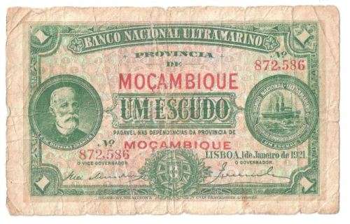 1921 *Mozambique* Note! ***CRAZY R1 Auction!***