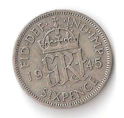 1945 Six Pence! ***CRAZY R1 Auction!***