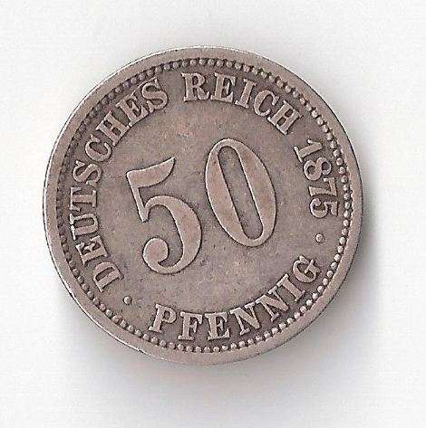 1875 *German* Fifty Pfennig! ***CRAZY R1 Auction!***