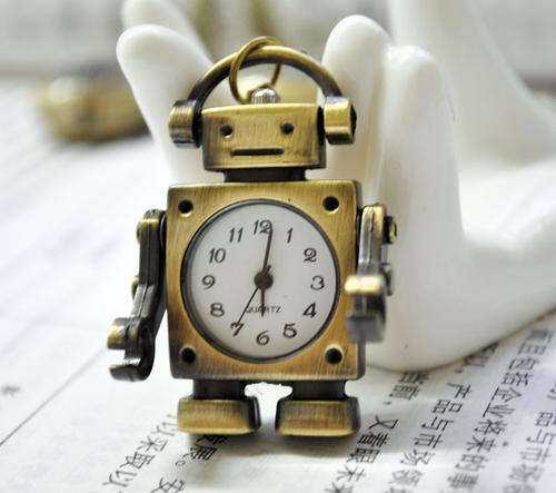 IMPORTED STOCK! Trendy Unisex ***ROBOT*** Mini Pocket Watch!