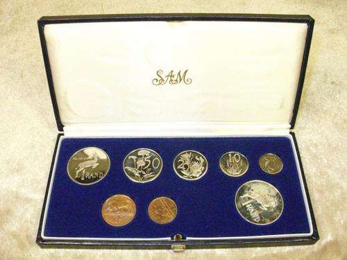 RSA SHORT PROOF SET - 1984 - with SILVER RAND! in blue SA Mint Box!