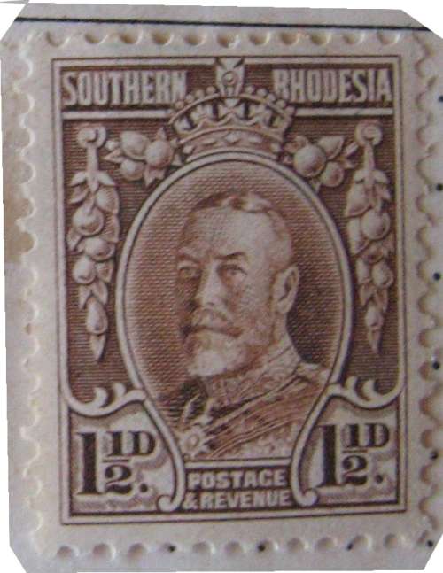 1 x Southern Rhodesian brown one and half pence stamp (as shown)