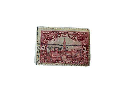 1 x red 3c Canadian stamp