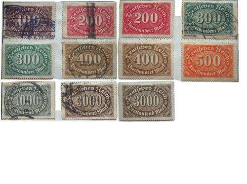 11 x German stamps - assorted (as shown)