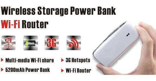 Portable 3G / Wifi Router (Wifi Hotspot) + Power Bank (5200mAh)