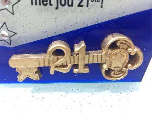 21st birthday keys with Afrikaans