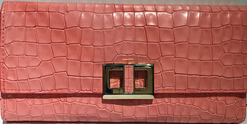 lady's wallet   snake skin pattern watermelon red