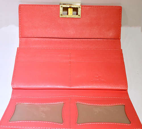 lady's wallet   snake skin pattern watermelon red