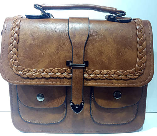 Lady's vintage handbag/shoulder bag/cross body   brown     size: 23×7×17cm