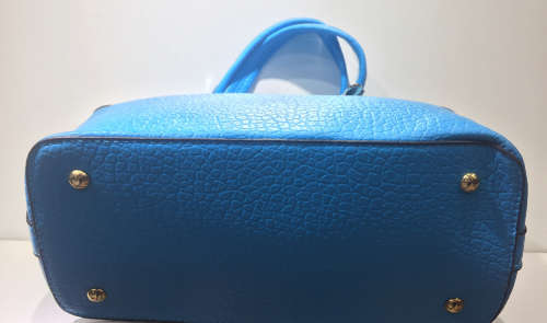 lady's elegant handbag with "V" in front (sling included) light blue     size: 30×24×14cm