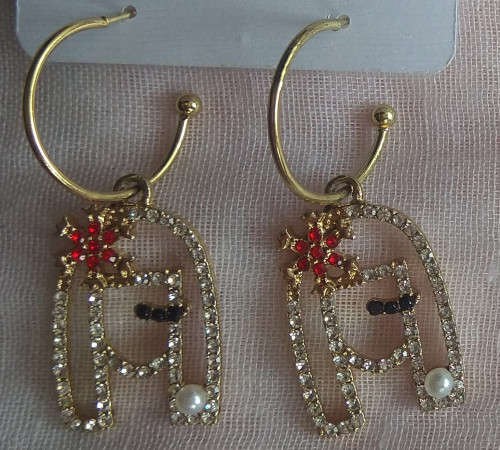 Earring,cute girls' smiley face in gold color ,High quality lady's costume earring