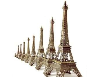 Paris metal eiffel tower ornament   height: 14cm