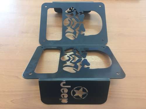 Stainless steel Jeep JK Wrangler light guards (set)