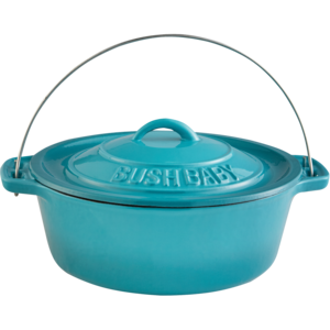 CAST IRON POT WITH ENAMEL COATING 30CM