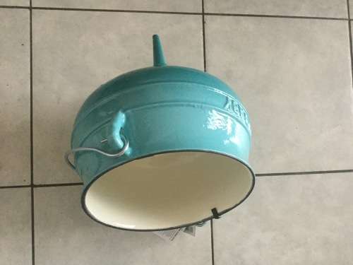 Late entry BRAND NEW THREE LEGGED POTJIE ENAMEL COATED SIZE NO. 3