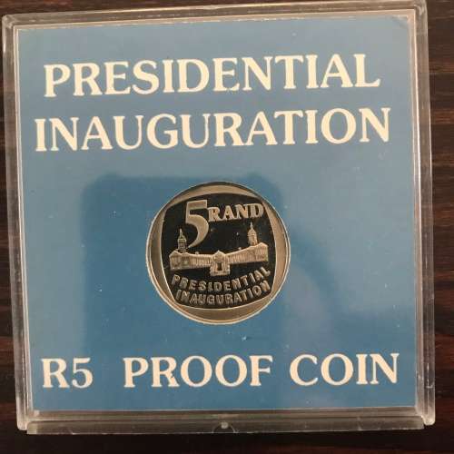 1994 Inauguration Proof R5 in SA Mint holder (3 Available)(No Steps)