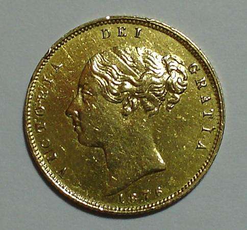 1876 Victoria DEI GRATIA Gold Coin