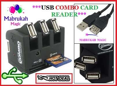 ***LAST 1 IN  STOCK**ALL IN 1 CARD READER WITH USB HUB***@@@START PRICE NOT TO BE REPEATED***