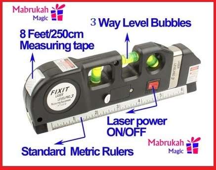 ***FIXIT LASER LEVEL PRO 3***INCLUDES EXTRA BATTERIES***FABULOUSLY HANDY GIFT***BELOW COST START!!!