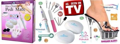 ***FANTASTIC GIFT SET***18 PCS PEDI MATE INCLUDING FREE BONUS BATTERIES + EXTRA SET OF 5 ATTACHMENTS