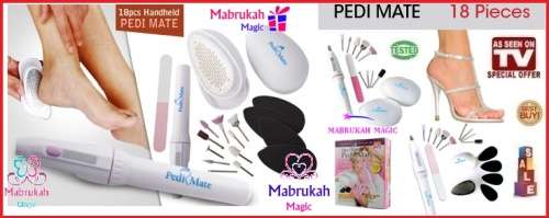 ***FANTASTIC GIFT SET***18 PCS PEDI MATE INCLUDING FREE BONUS BATTERIES + EXTRA SET OF 5 ATTACHMENTS