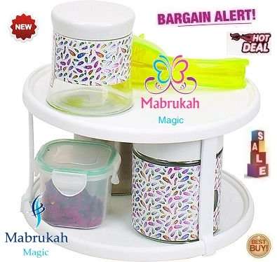 ***LAST STOCK***360 ROTATING 2 LAYER TURNTABLE ORGANISER***CRAZY SALE***