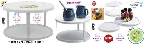 ***LAST STOCK***360 ROTATING 2 LAYER TURNTABLE ORGANISER***CRAZY SALE***