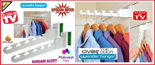 ***LAST 1 CLEARANCE***SET OF 2 OVER THE DOOR WONDER HANGERS***BARGAIN PRICE***