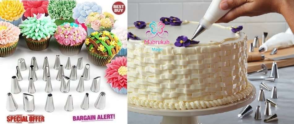 SET OF 24 NOZZLE TIPS IN CRYSTAL CASE