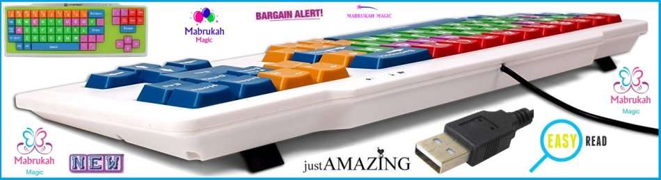 ***ONLY R1 BID INCREMENTS***NEW***LARGE FONT COLORFUL USB KEYBOARD***BID PER ITEM***