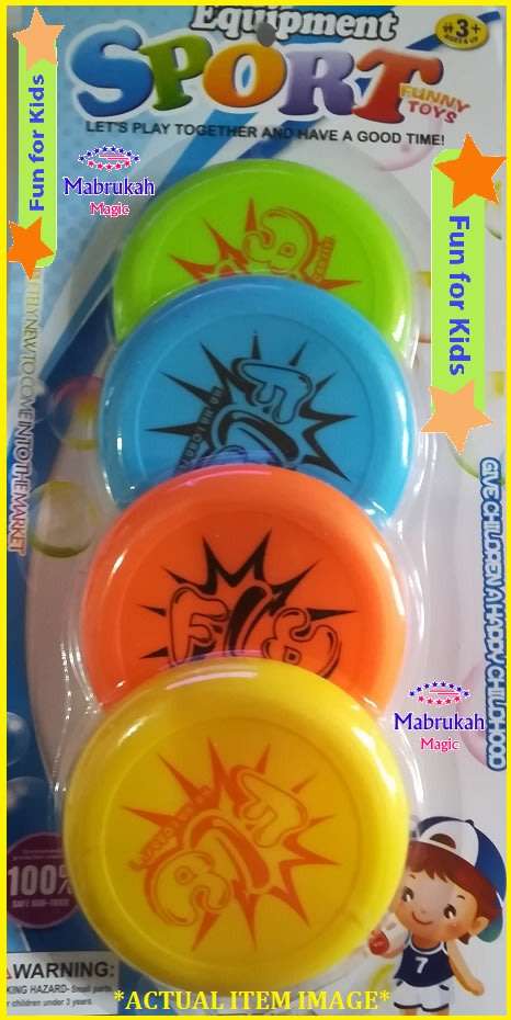 ***ONLY R1 BID INCREMENTS***SET OF 4 MINI FRISBEES***MAKING PLAY FUN***BID PER ITEM