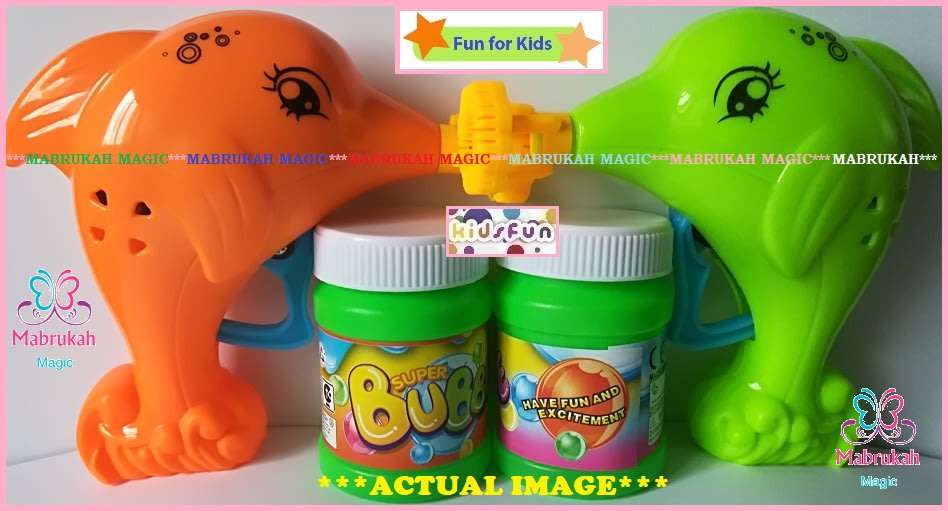 ***ONLY R1 BID INCREMENTS***SUPER FUN***DOLPHIN BUBBLE GUN WITH BUBBLES***BID PER ITEM***