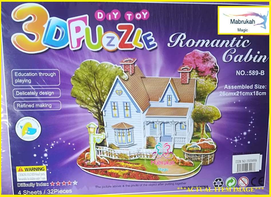 ***ONLY R1 BID INCREMENTS***NEW***BEAUTIFUL SCENIC ROMANTIC CABIN 3D PUZZLE***AMAZING DEAL!!!