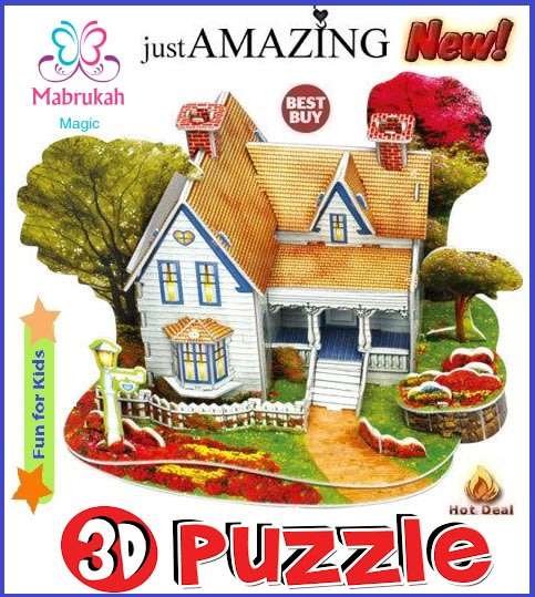 ***ONLY R1 BID INCREMENTS***NEW***BEAUTIFUL SCENIC ROMANTIC CABIN 3D PUZZLE***AMAZING DEAL!!!