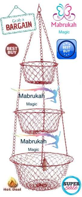 *LAST 2 IN STOCK*CLEARANCE**VERSATILE 3 TIER HANGING BASKET ORGANISER***MEGA DEAL!!!BID PER ITEM!!!