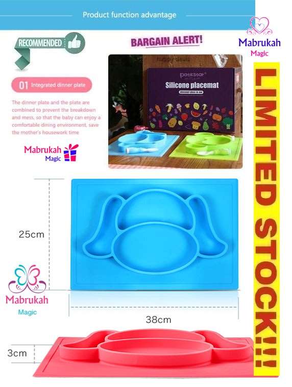 ***SPECIAL OFFER***SUCTION SILICONE PLATE PLACEMAT***MESS FREE DEAL!!!BID PER ITEM!!!