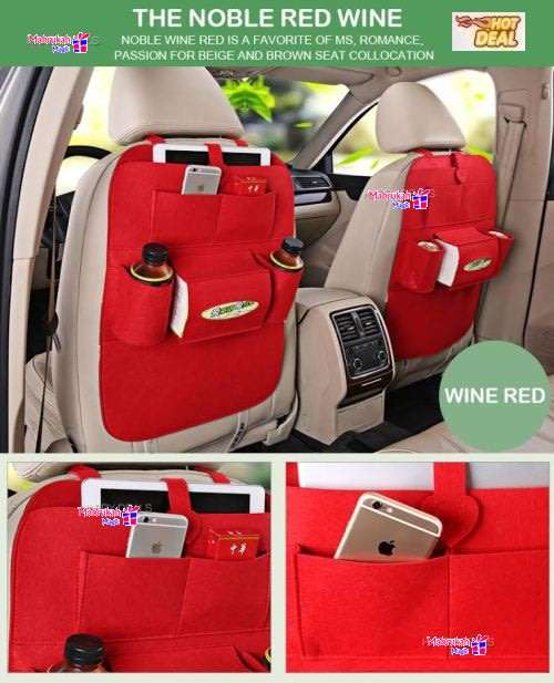 **MULTIPURPOSE HAPPY DEAL RED BACK SEAT ORGANIZER***VERSATILE DEAL!!!BID PER ITEM!!!
