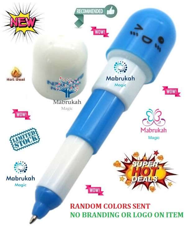 ***TELESCOPIC FUN PILL SHAPED NOVELTY BALLPOINT PEN***BID PER ITEM***